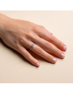 Anello Solitario Oro Bianco 18kt Diamanti AN825047 2