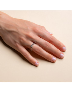 Anello Solitario Oro Bianco 18kt Diamanti AN825049 2