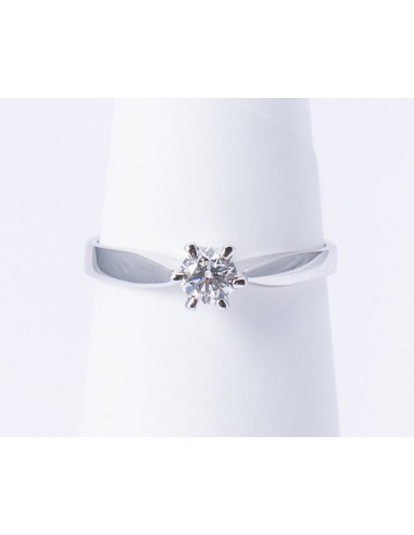 Anello Solitario Oro Bianco 18kt Diamanti AN825050