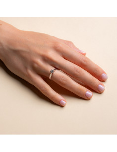 Anello Solitario Oro Bianco 18kt Diamanti AN825050 2