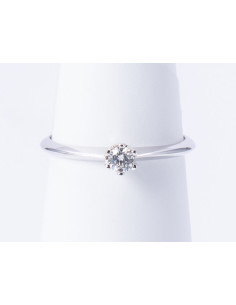 Anello Solitario Oro Bianco 18kt Diamanti AN825052