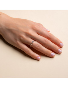 Anello Solitario Oro Bianco 18kt Diamanti AN825052 2