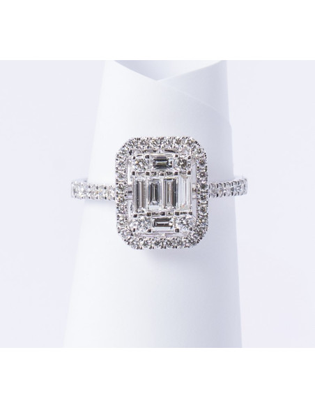 Anello Oro Bianco 18kt con Diamanti AN825004