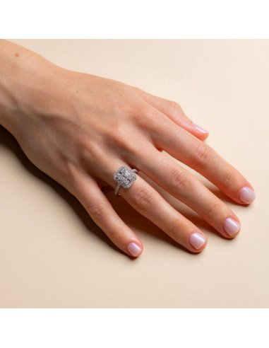 Anello Oro Bianco 18kt con Diamanti AN825004