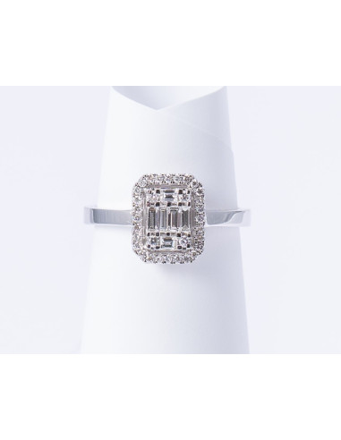 Anello Oro Bianco 18kt con Diamanti AN825005