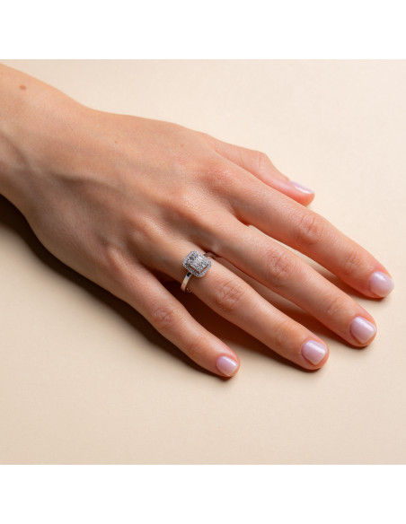 Anello Oro Bianco 18kt con Diamanti AN825005