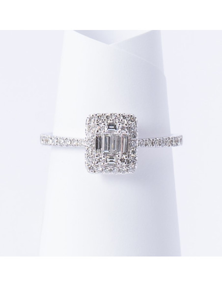 Anello Oro Bianco 18kt con Diamanti AN825007