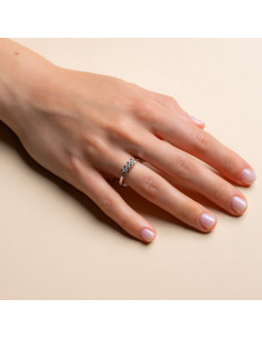 Anello Trilogy Oro Bianco 18kt Diamanti AN825036 2