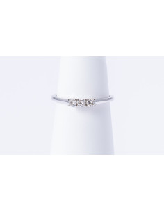 Anello Trilogy Oro Bianco 18kt Diamanti AN825039